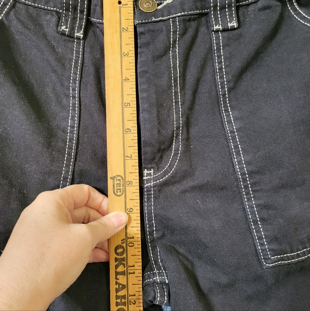 BDG Urban Outfitters Skate Jeans Women's 31 Black Cargo High Rise Straight Denim - Picture 5 of 10